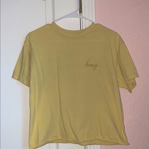 Yellow honey crop top